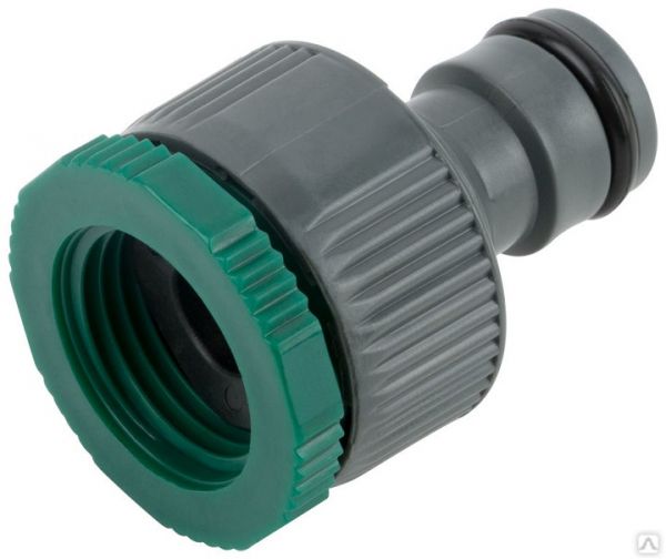 FIT адаптер для поливочного шланга с переходником 3/4"-1" ВР пластик арт.77416 (быстросъем)
