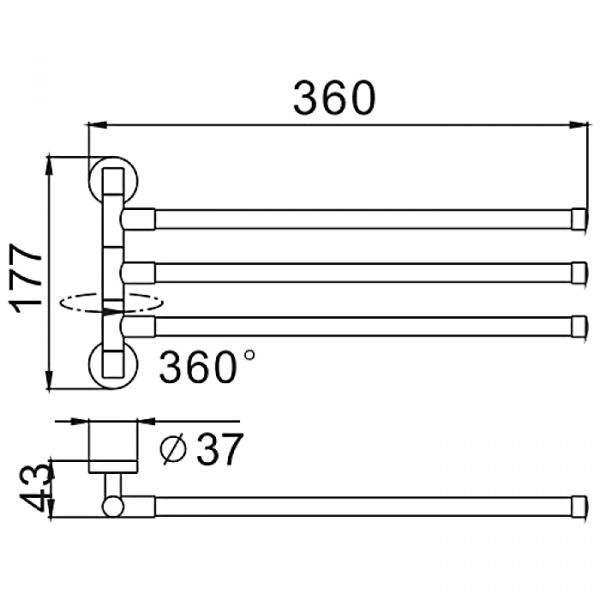 D-Lin 100 Полотенцедержатель (D254100)