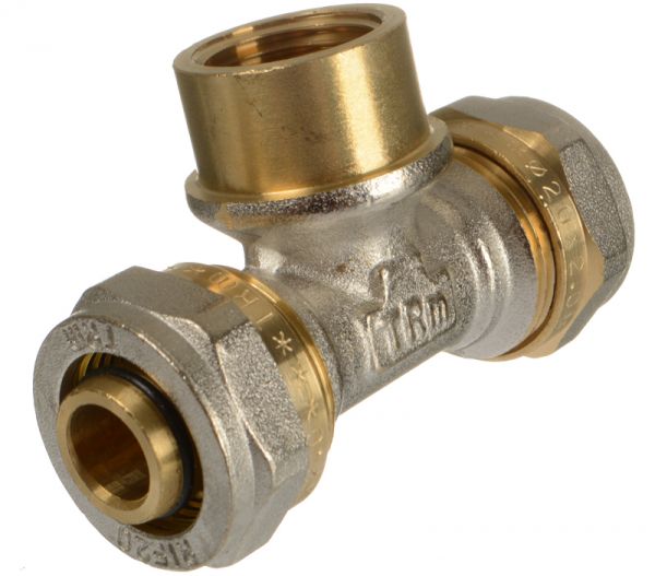 Металлопластиковый тройник 20*1/2"*20 ц/г/ц (ВР) ТRm 01452