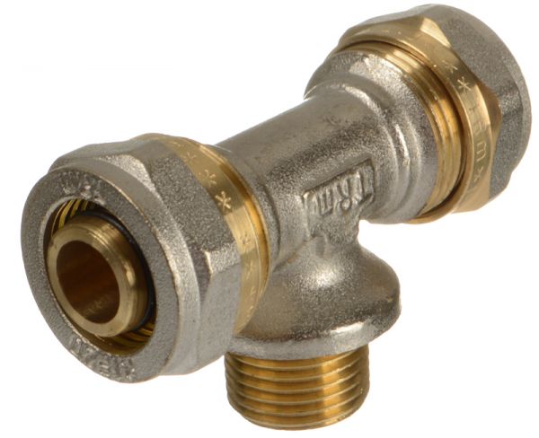Металлопластиковый тройник 20*1/2"*20 ц/ш/ц (НР) ТRm 01451