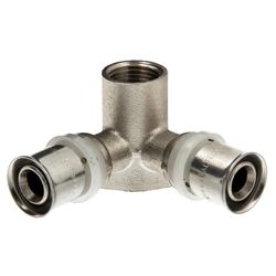 VALTEC Мет. пласт. пресс водорозетка проходная 20-1/2" ВР