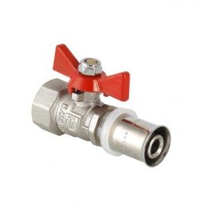 VALTEC Мет. пласт. пресс  шар. кран 16-1/2" ВР
