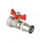 VALTEC Мет. пласт. пресс  шар. кран 16-1/2" ВР
