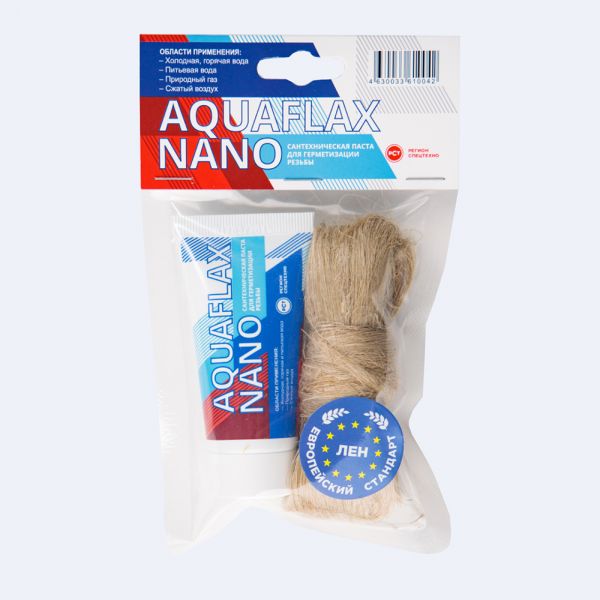 комплект-монтаж AGUAFLAX NANO (паста + европейский лен) тюбик 30гр + лен 15гр арт.04053