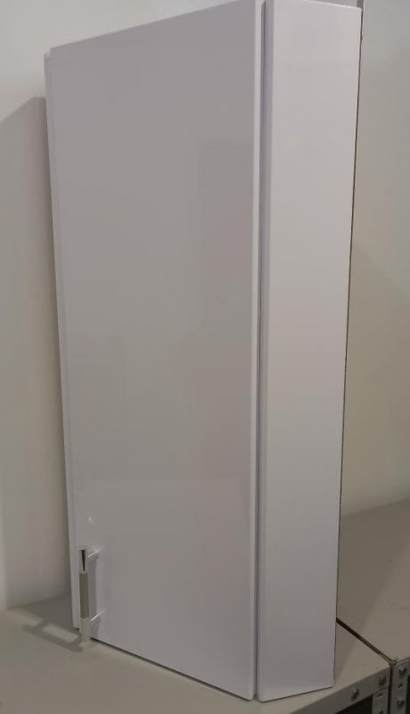 шкафчик для ванной угловой 800х320х320 (выс*шир*гл) 2 полки, дверца правая, белый