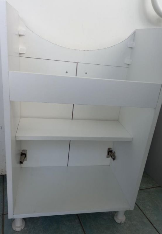 тумба Уют 500 с раковиной, 1 полка, белая