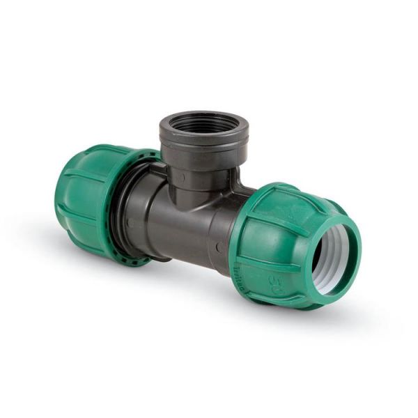 ПНД тройник 20*3/4"*20 ВР POELSAN GREEN (зеленая серия)