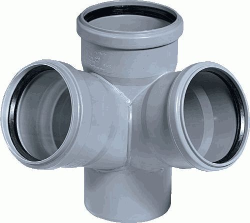 Кан-ция крестовина 2-х плоскостная PP 110*110*110/67 Ostenorf (Германия) 115920