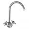 смеситель кухня "Decoroom" 1/2" крест керамика, высокий излив 20см. арт.DR46028-White