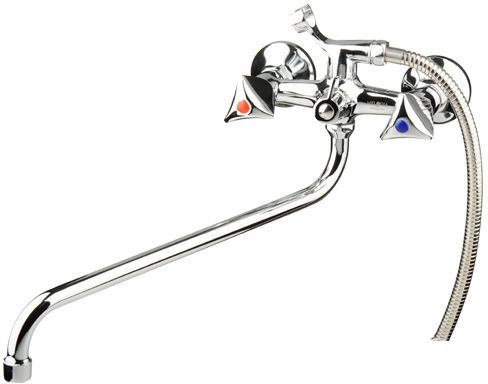смеситель ванна MELODIA 1/2" керамика, круглый излив 35см. "Dinatro" арт.MDV 40141
